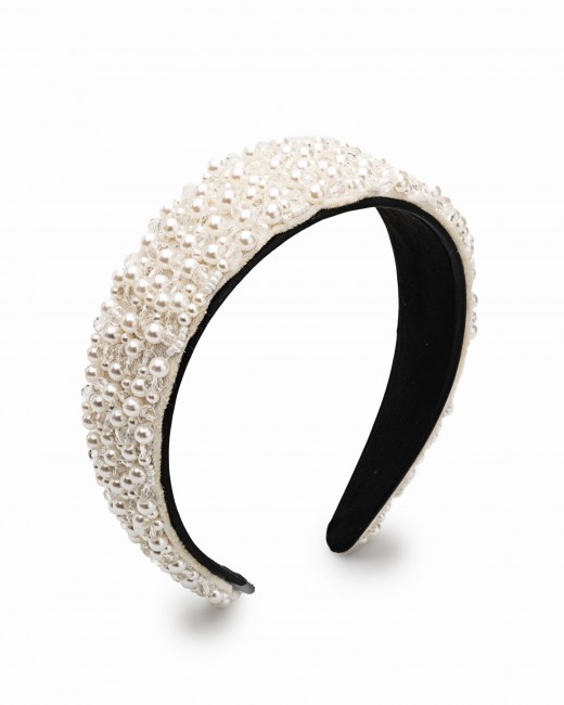 Diadema Perlas Blancas