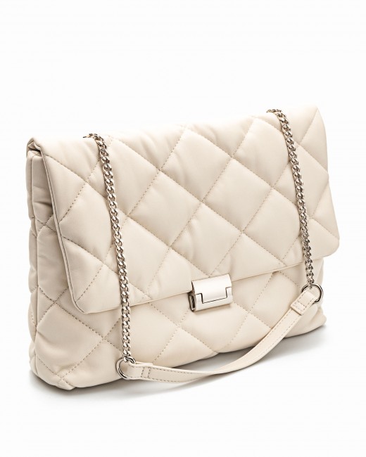 Bolso Acolchado Blanco -...