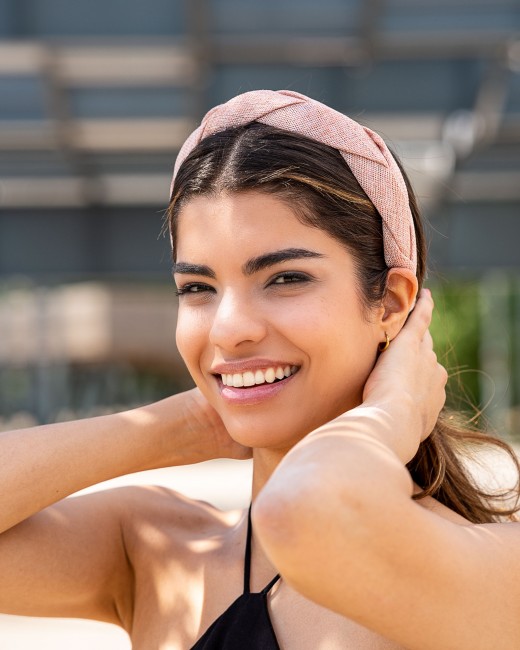 Diadema Trenza Rosa